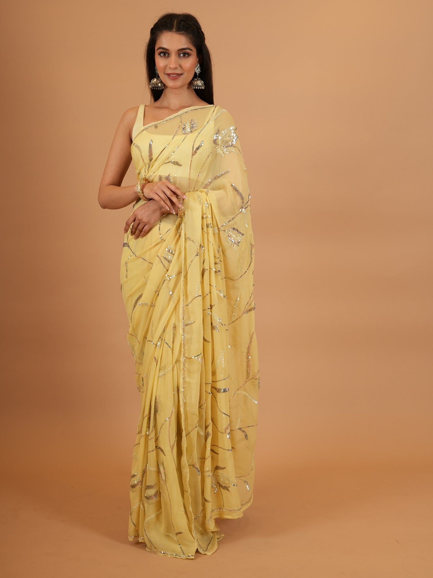 Ranas Pure Chiffon Party wear Saree