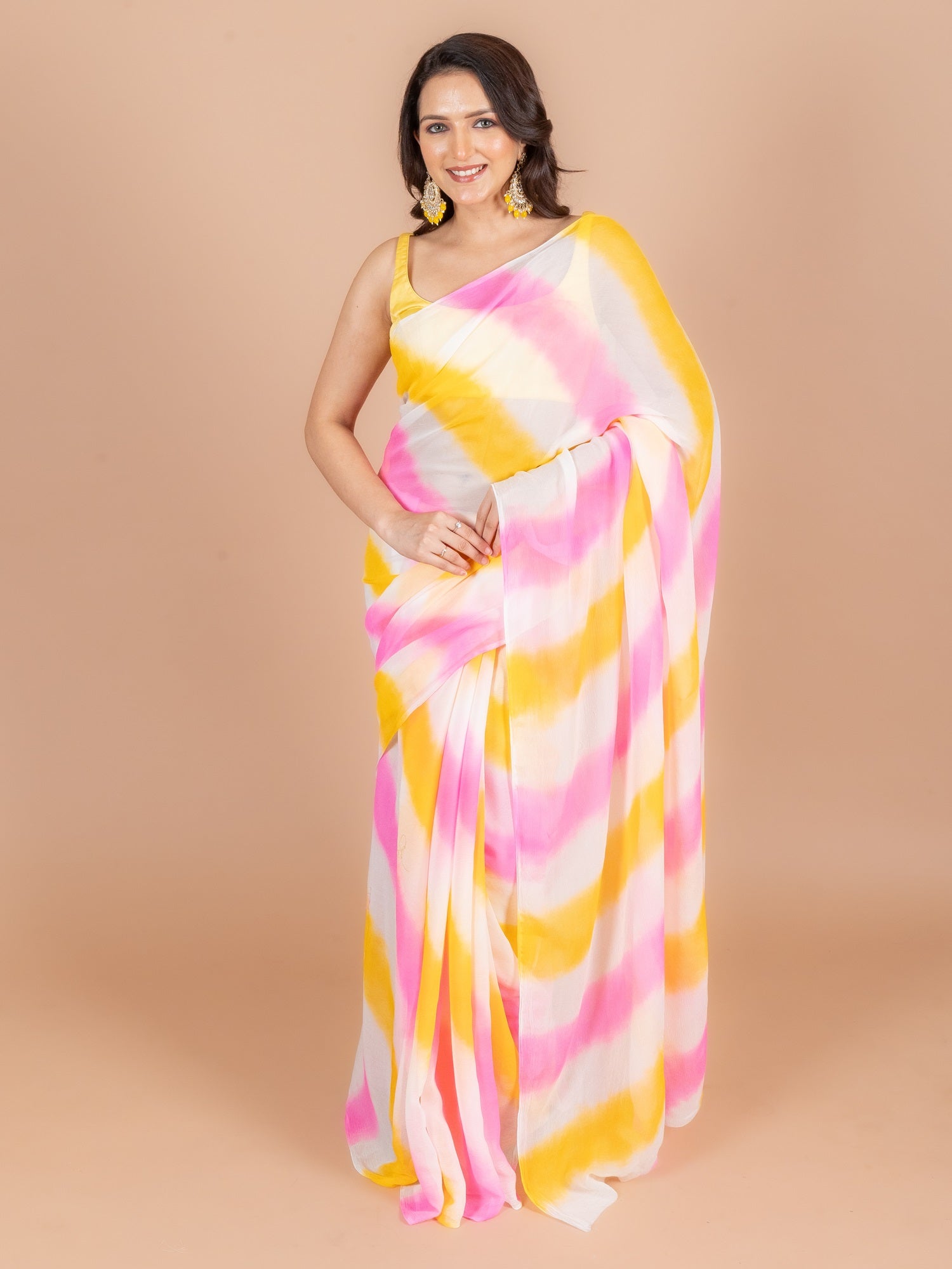 Ranas Multicolor Leheriya Saree