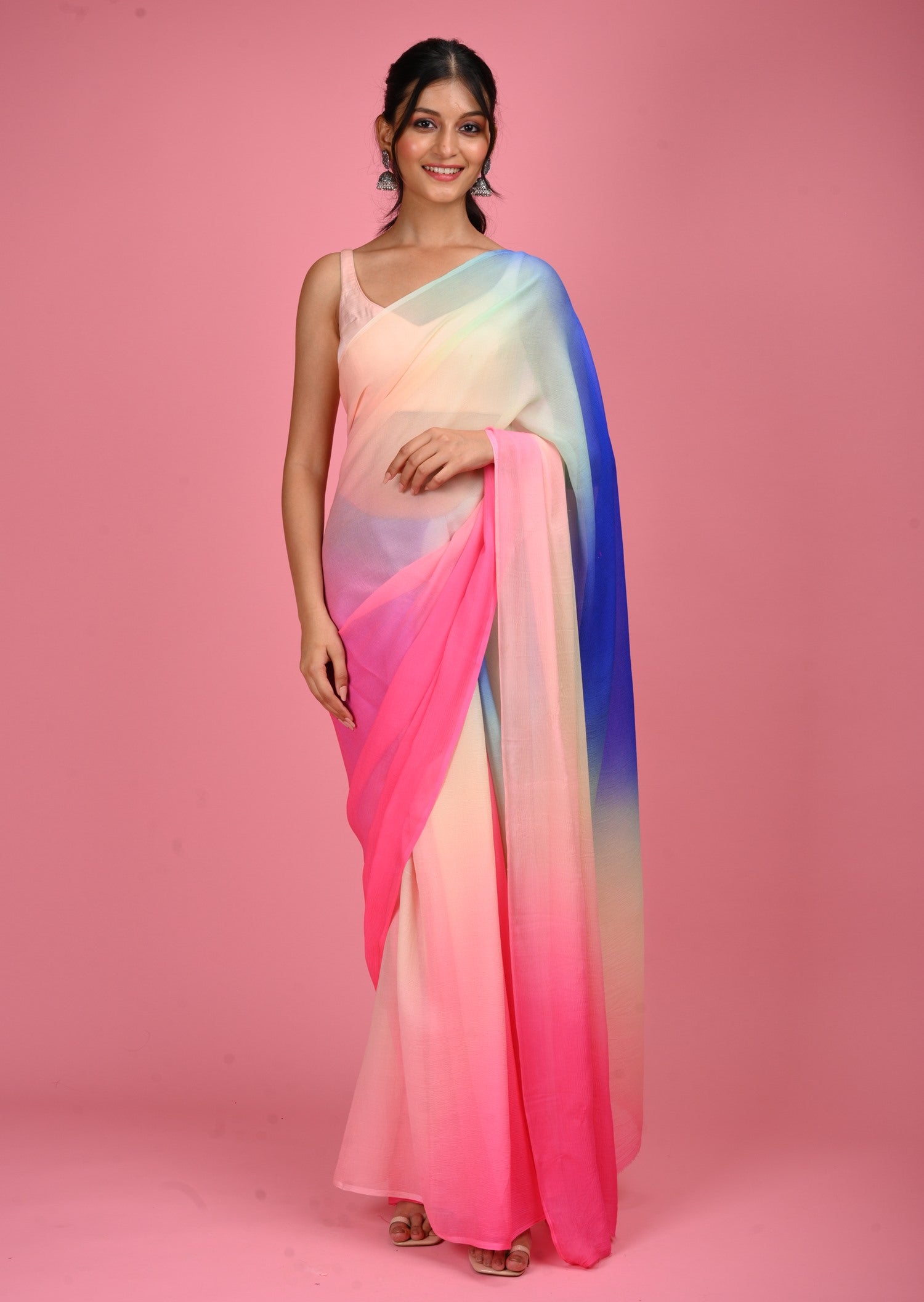 Sarees: Shop Chiffon Saree Black tie and dye saree with crochet lace –  Boveee