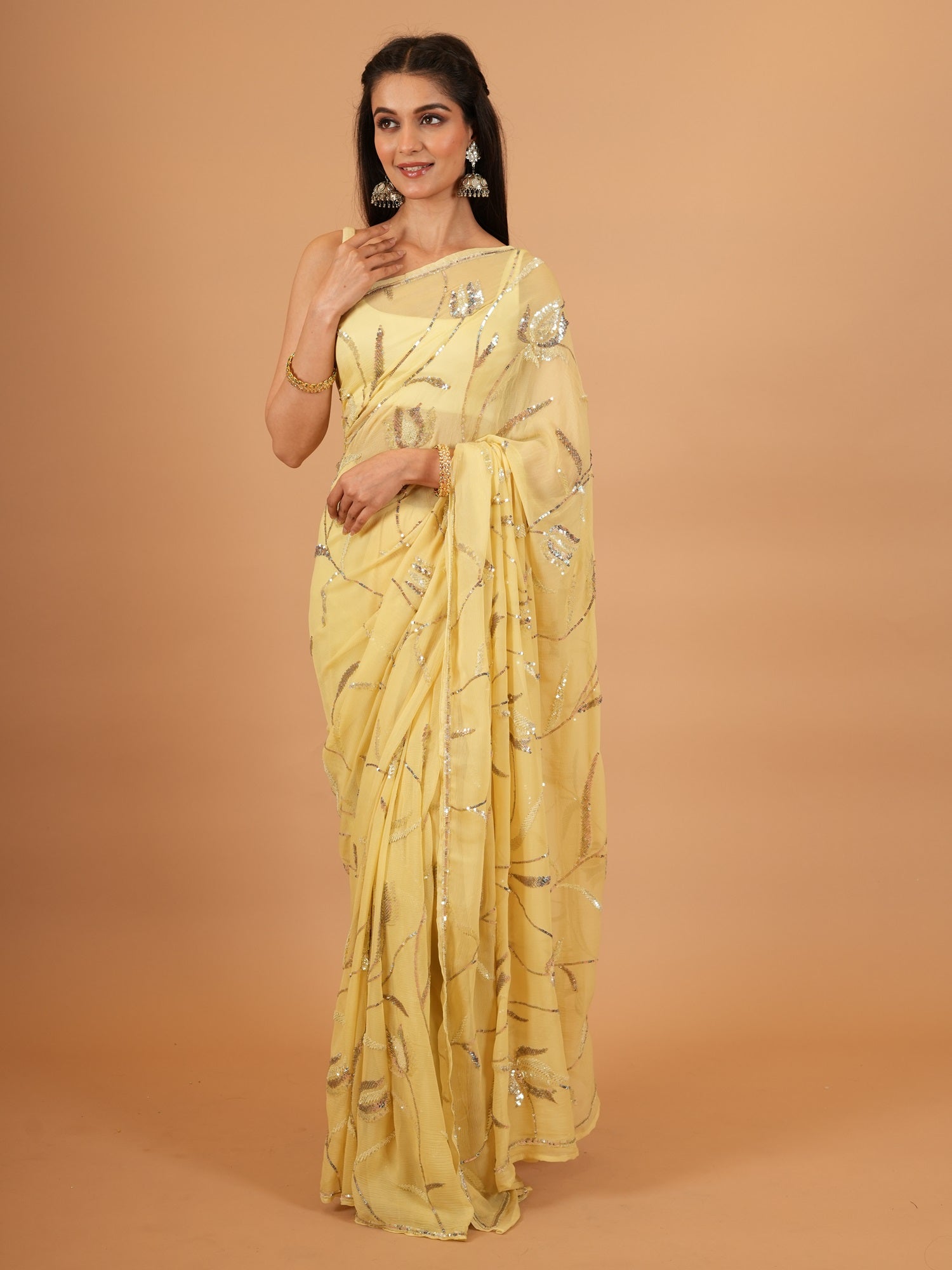 Pure chiffon best sale party wear sarees