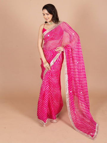 Ranas Rani Color Leheriya Saree