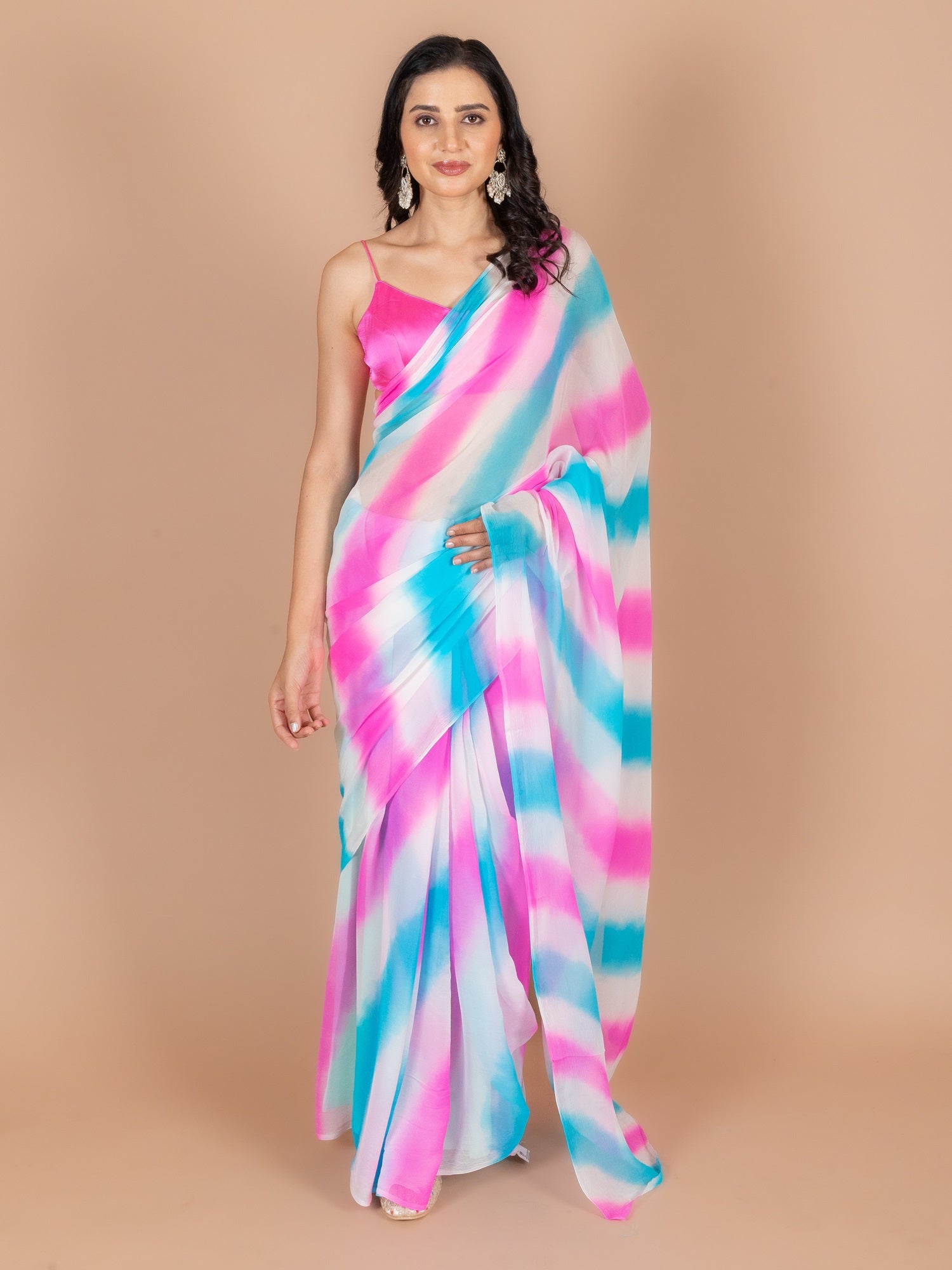 Ranas Multicolor Leheriya Saree