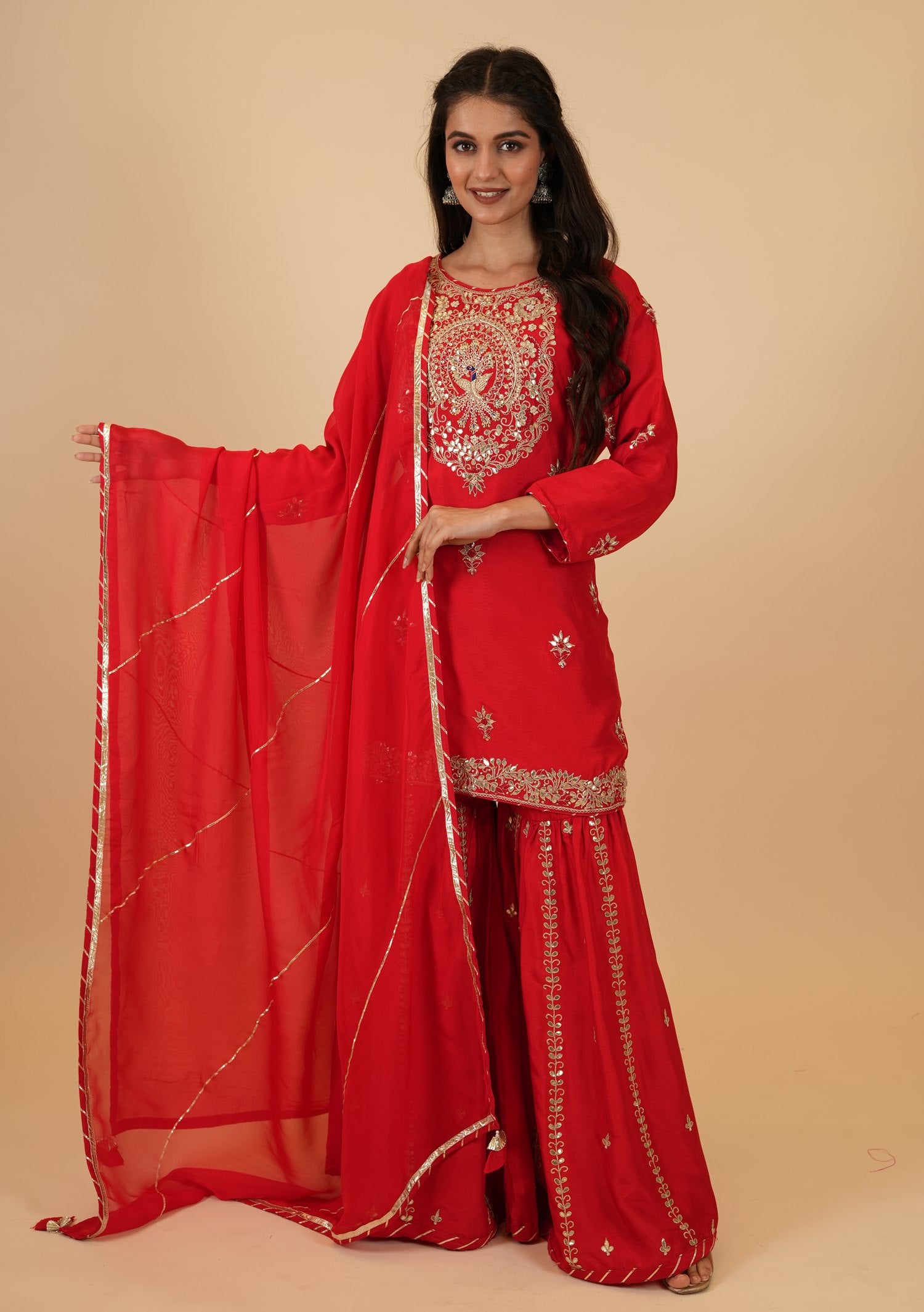 Latest Sharara Suit with Long Kameez| Sharara Dress Party Wear