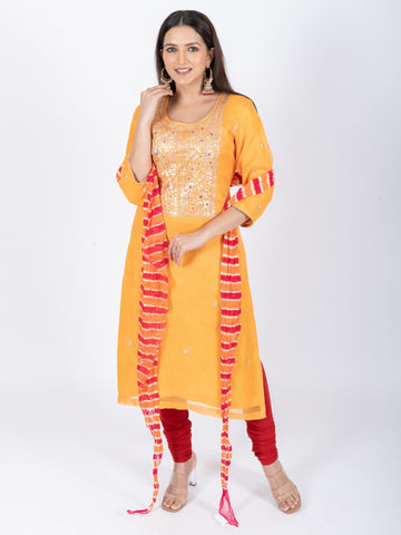 Ranas Unstitch Kurta & Dupatta Set