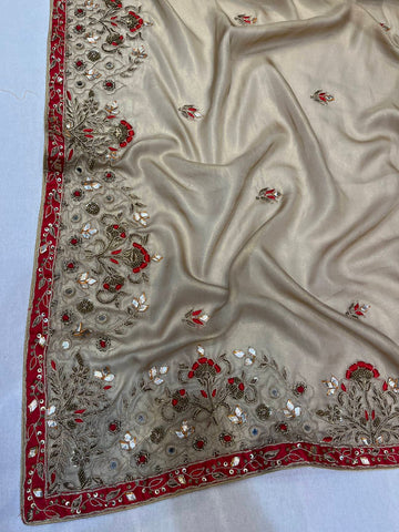 Ranas Golden Color designer Saree