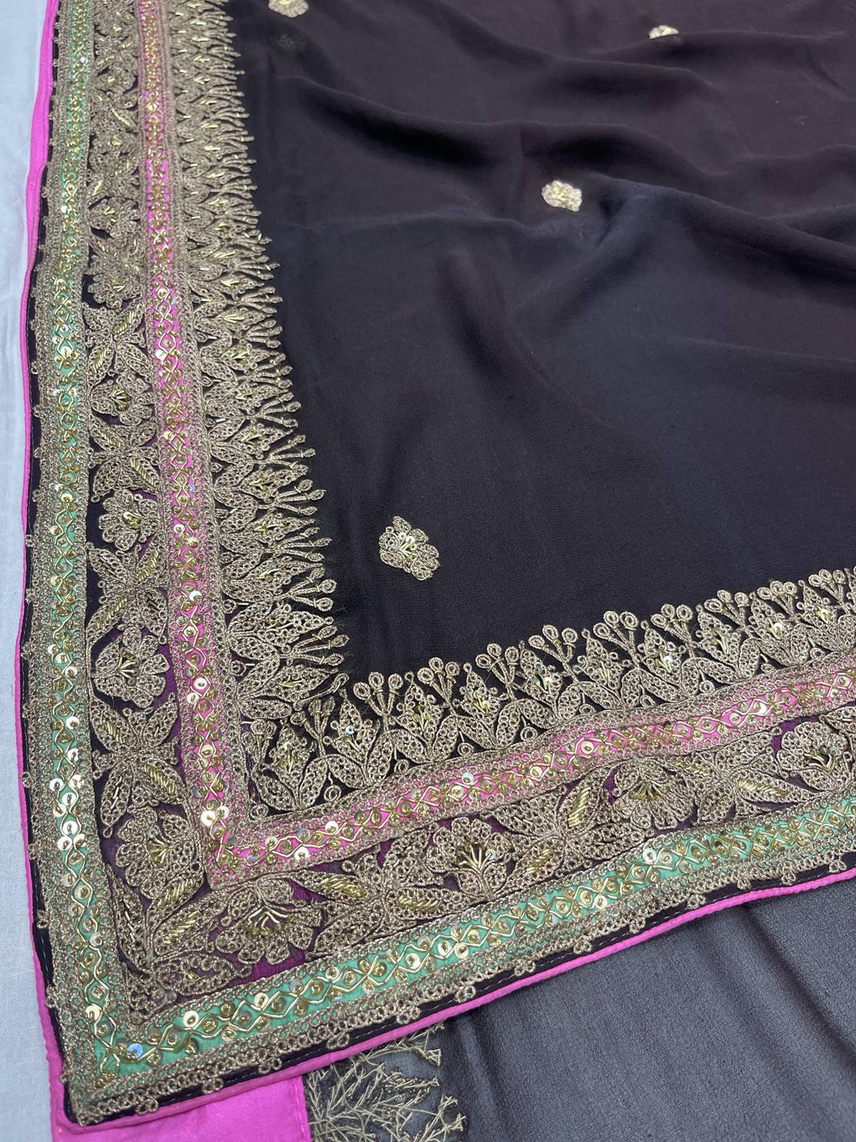 Ranas Maroi Work designer Saree