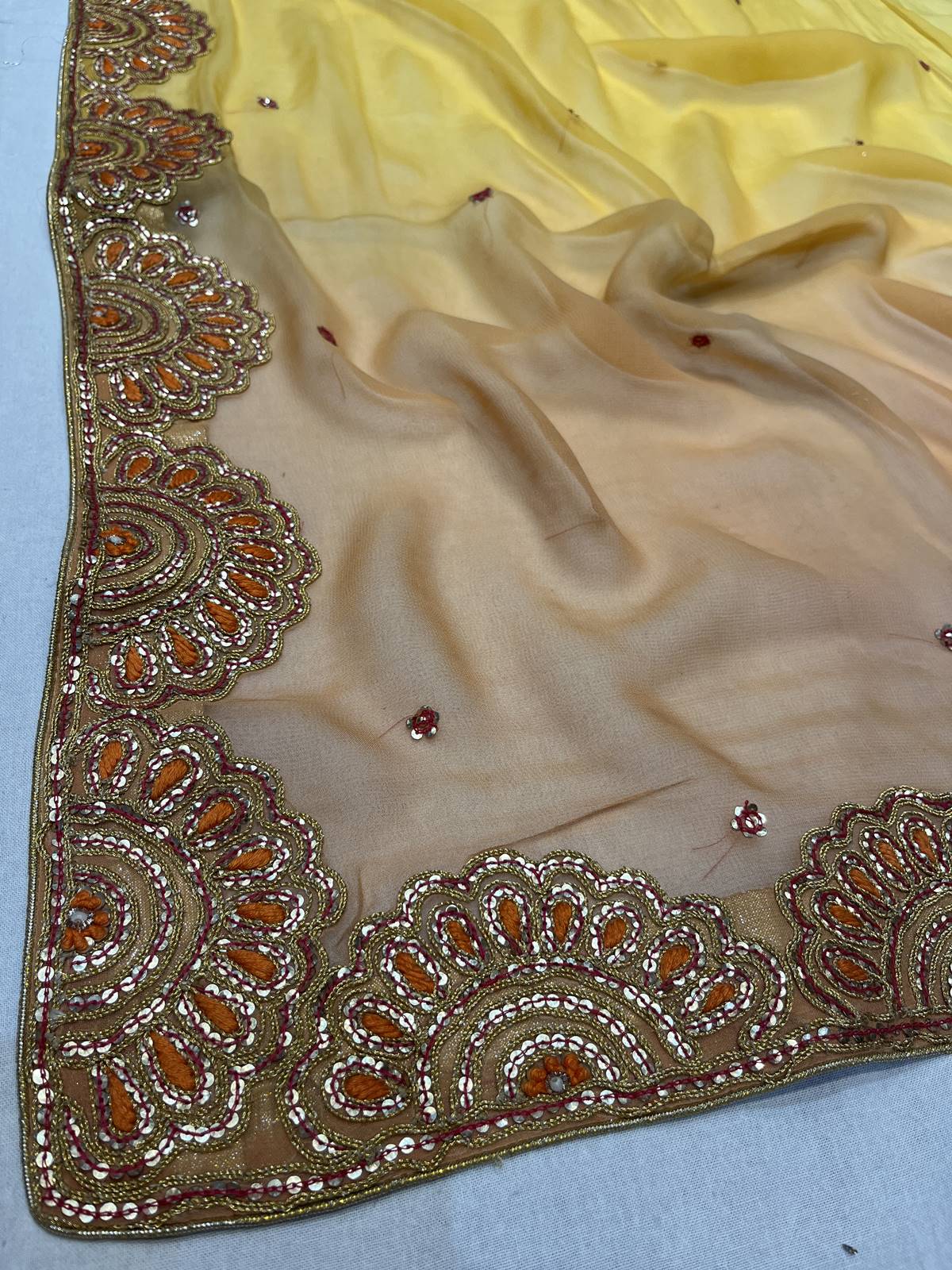 Ranas Shaded Yellow Saree