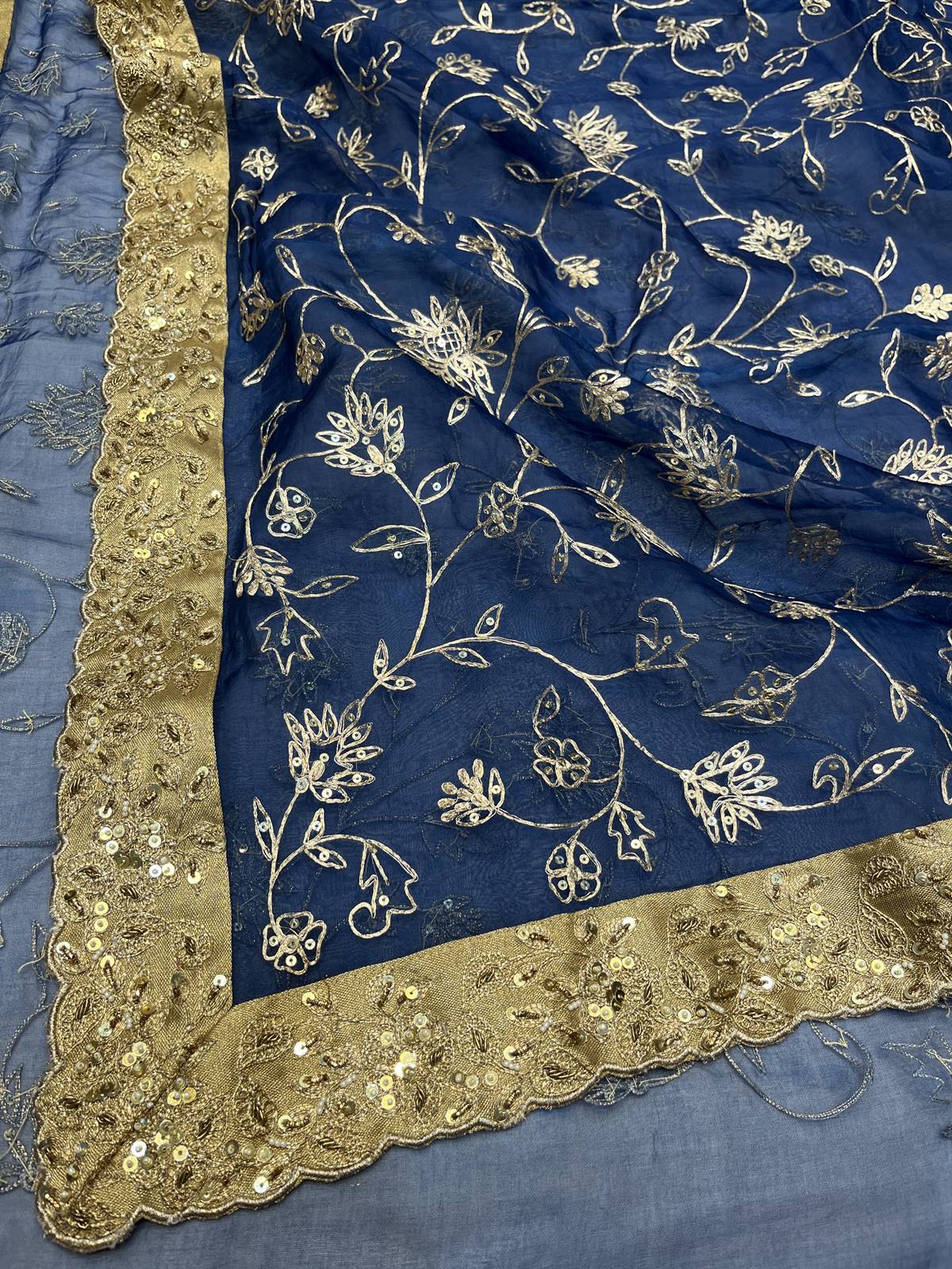 Ranas Aari Work Organza Saree