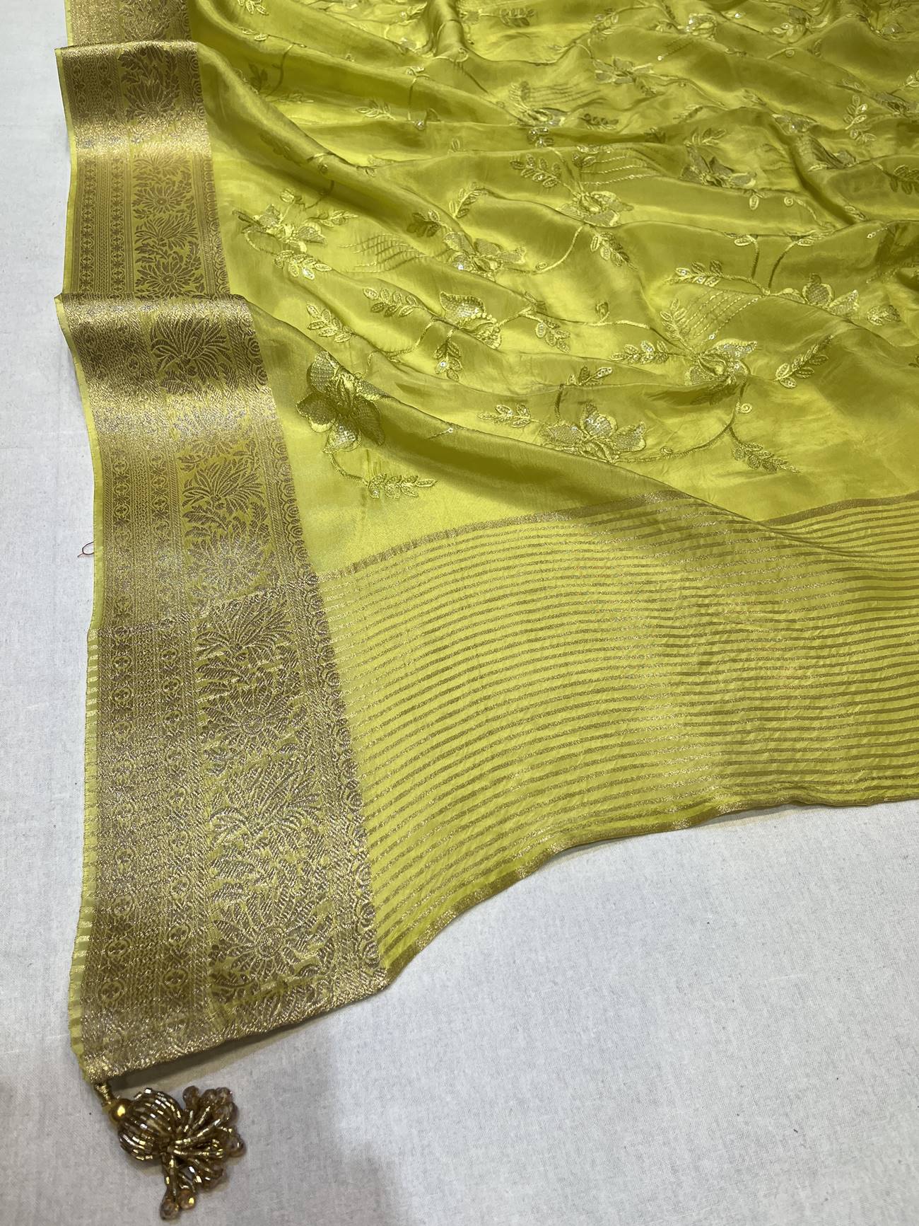 Ranas Pista Green Saree