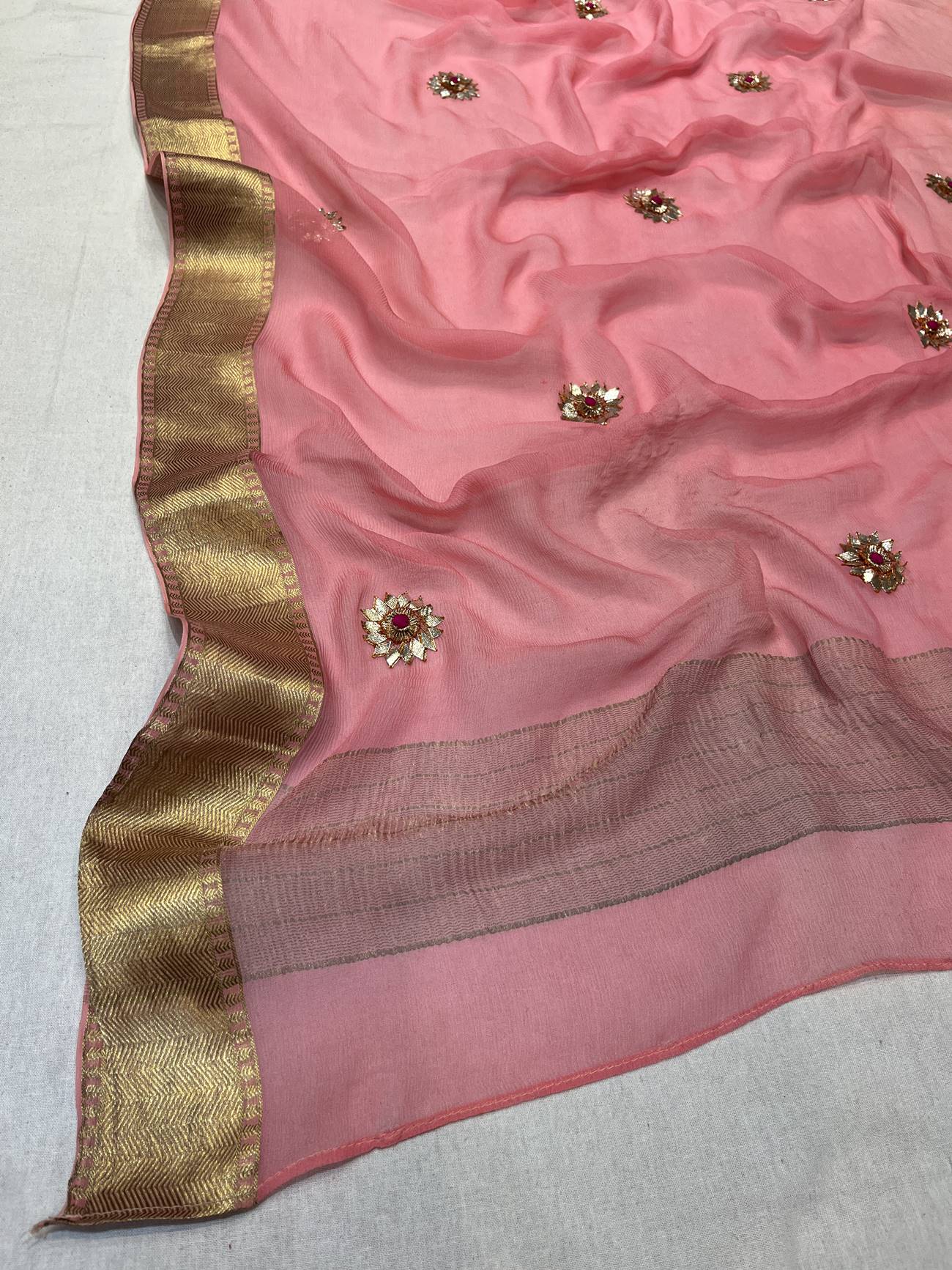 Ranas Shaded Peach Color Saree