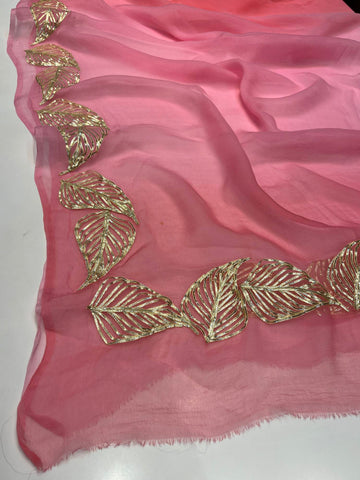 Ranas Pink Shaded Chiffon Saree