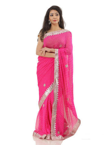 Ranas Rani Mothda Gota Patti Saree