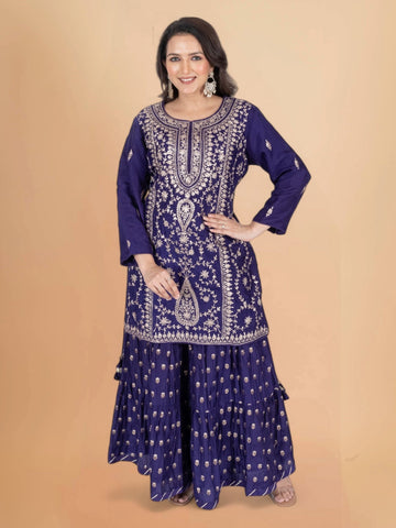 Ranas Pittan Work Sharara Set